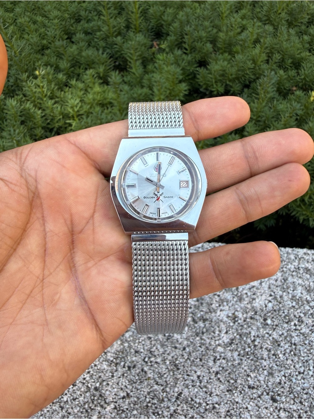 Silver Mesh Bracelet Watch - Silver